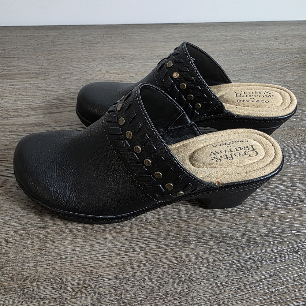 Croft & Barrow Black Women's Clogs - Size 7 - Picture 4 of 6
